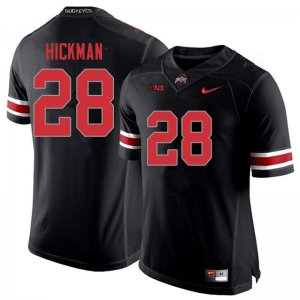 NCAA Ohio State Buckeyes Men's #28 Ronnie Hickman Blackout Nike Football College Jersey JLU2845DH